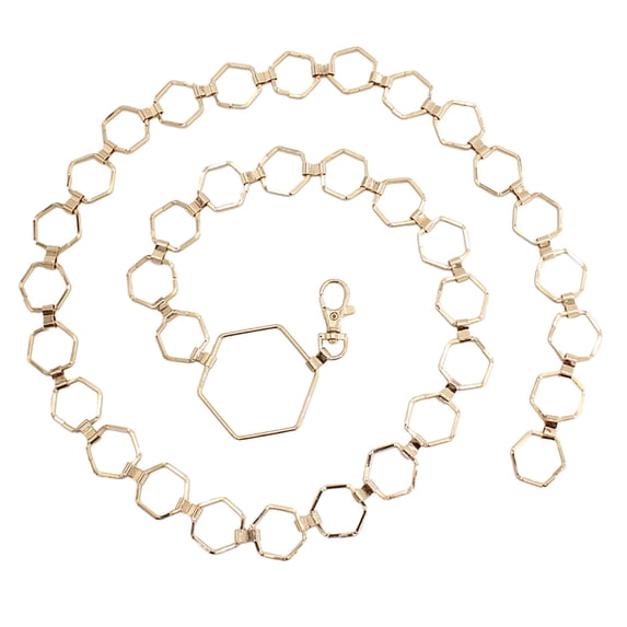 Vinsonshop Cute Chain Belts for Women - Metal Waist Chain Belt for Dresses Jeans Country Concert Outfit Gold One Size