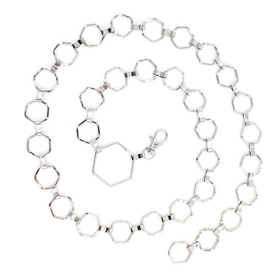 Vinsonshop Cute Chain Belts for Women - Metal Waist Chain Belt for Dresses Jeans Country Concert Outfit Silver One Size