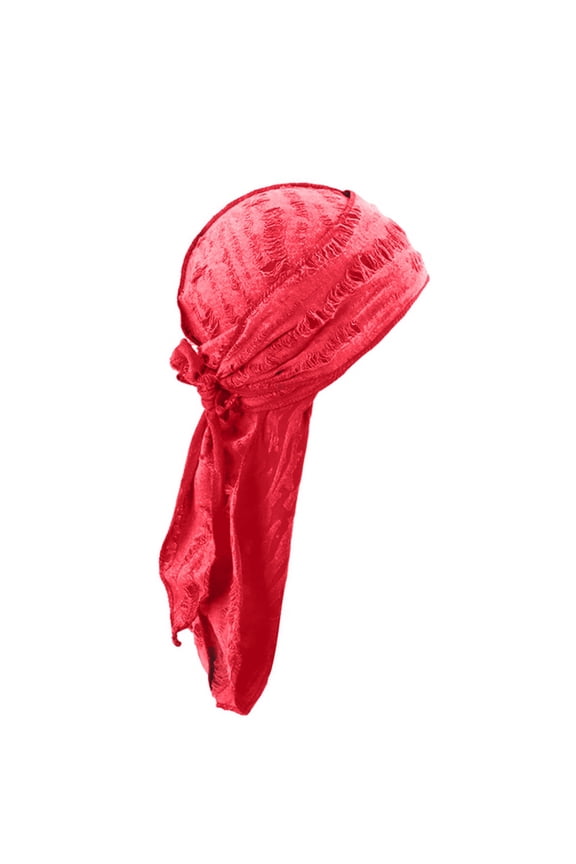 Durag for Men Turban for Men Wave Cap Turban Durag Men Do Rag for Men Skull Cap Head Wrap Red One Size