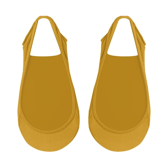 Vinsonshop Forefoot Cushion Half Socks Women Seamless Slingback Toe Toppers for High Heels Yellow One Size
