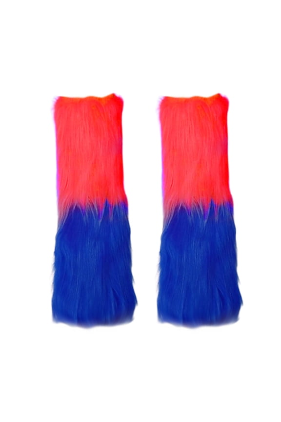 Fuzzy Leg Warmer Boot Cuffs Cute Boot Socks Fuzzy Leg Warmers Y2k Boot Cuff Socks Fluffy Leg Warmers Y2k Fluffy Leg Warmers Red One Size