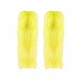 thumbnail image 1 of Vinsonshop Fuzzy Leg Warmers Brown Leg Warmer Socks Leg Sleeve Furry Leg Warmers Cute Boot Socks Warm Stockings 80s Leg Warmers Yellow C, 1 of 9