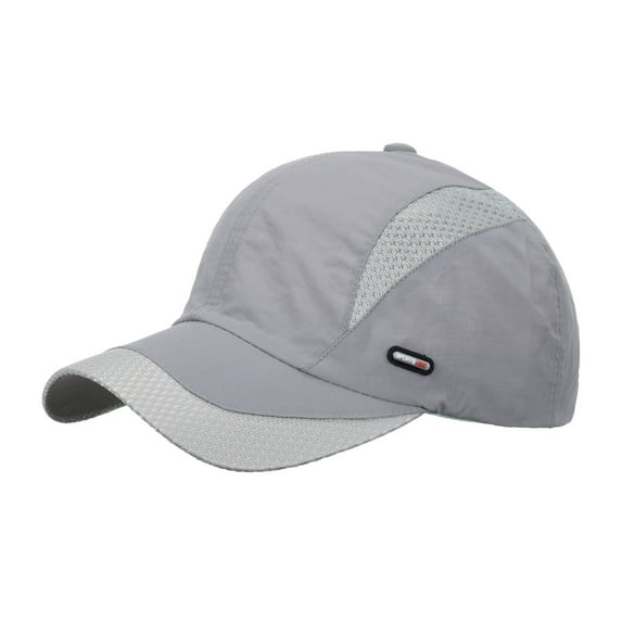 Vinsonshop Gym Hat Mesh Hat Mesh Baseball Cap Mesh Back Cap Breathable Sun Hat Trucker Hat Gray