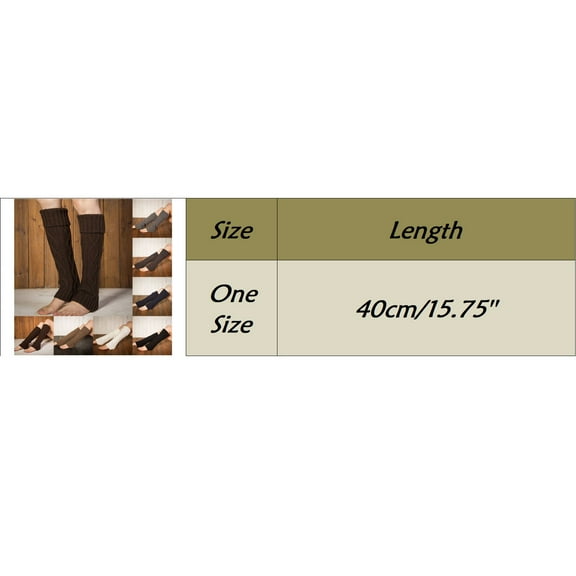 Vinsonshop Knit Leg Warmers Knit Socks for Boots Knitted Socks Women Knit Socks Long Boot Socks Boot Socks 80s Accessories for Women Dark Gray One Size