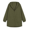 thumbnail image 1 of Vinsonshop Lightweight Rain Jacket Women Wind Breaker Light Rain Jacket Women Waterproof Travel Raincoat Dark Green S, 1 of 4