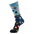 thumbnail image 1 of Vinsonshop Men's Cotton Crew Socks Colorful Polka Dot Novelty Dress Socks Funky Patterned Casual Socks Black One Size, 1 of 2