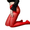 thumbnail image 1 of Vinsonshop Pantyhose for Men Lace Tights Sheer Pantyhose Lace Stockings Sheer Panty Hose Panty Hose Lace Pantyhose Red L, 1 of 3