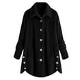 thumbnail image 1 of Vinsonshop Sherpa Coat Overcoat for Women Teddy Coat for Women Teddy Fleece Jacket Women Winter Clothing for Women Long Coat Women Warm Winter Jackets for Women Black L, 1 of 3
