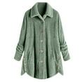 thumbnail image 1 of Vinsonshop Sherpa Coat Plush Jackets for Women Long Winter Coats for Women Teddy Fleece Jacket Women Teddy Jacket Women Winter Clothes for Women Long Coat Women Green XL, 1 of 3