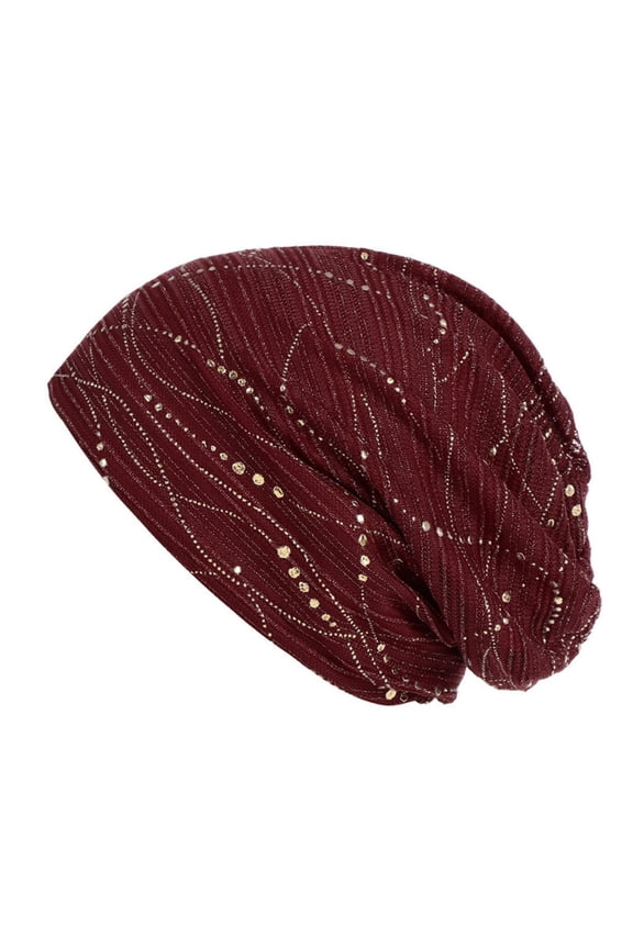 Skull Cap Beanie Slouch Beanie Men Soft Beanie Y2k Beanie for Women Winter Hat Lightweight Beanie Wine Red One Size