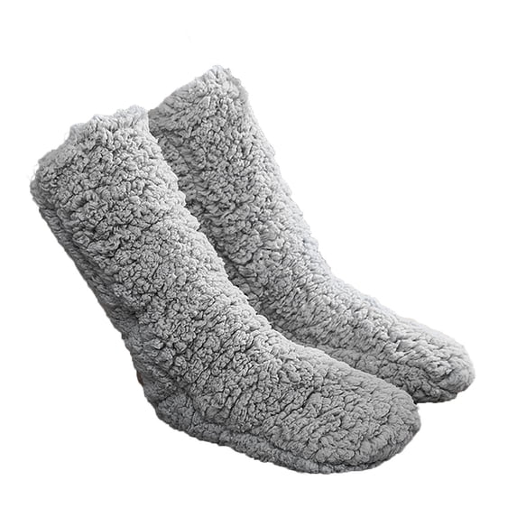 Vinsonshop Slipper Socks Fuzzy Socks Non Slip Socks for Women Fluzzy Socks House Socks for Women Indoor Thermal Socks Warm Socks Dark Gray A