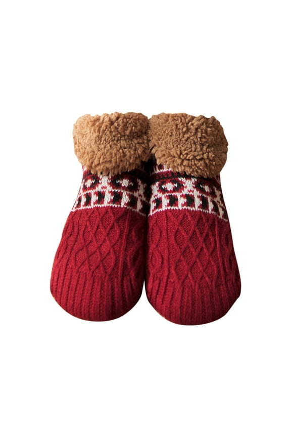 Slipper Socks Fuzzy Socks Soft Socks Gripper Socks for Women Comfortable Socks for Women Fluffy Socks Grip Socks Wine A