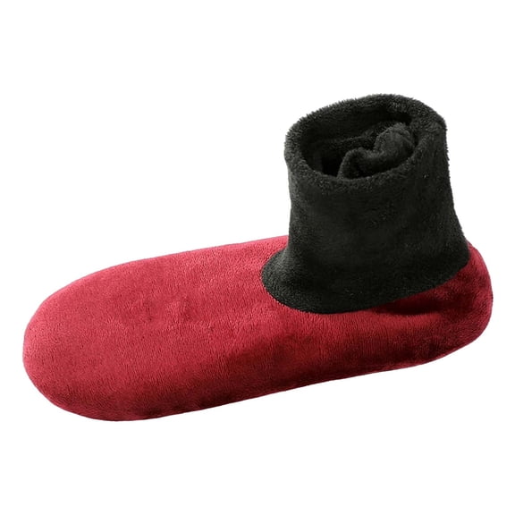 Vinsonshop Slipper Socks for Women Fuzzy Socks for Women Anti Slip Socks for Women Warm Fuzzy Socks for Women Fuzzy Slipper Socks House Socks for Women Indoor Cute Fuzzy Socks Wine One Size