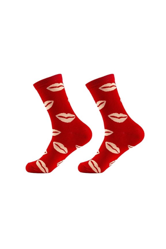 Valentine Socks for Women Novelty Cozy Pink Heart Crew Sock Valentines Day Gifts for Her One Size One Size
