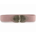 thumbnail image 1 of Vinsonshop Women Retro Style Stretchy Waist Belt Vintage Elastic Wide Dress Belts Pink, 1 of 1