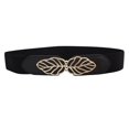 thumbnail image 1 of Vinsonshop Women Wide Elastic Waist Belt for Dress Plus Size Vintage Stretch Belt Retro Buckle Black, 1 of 8