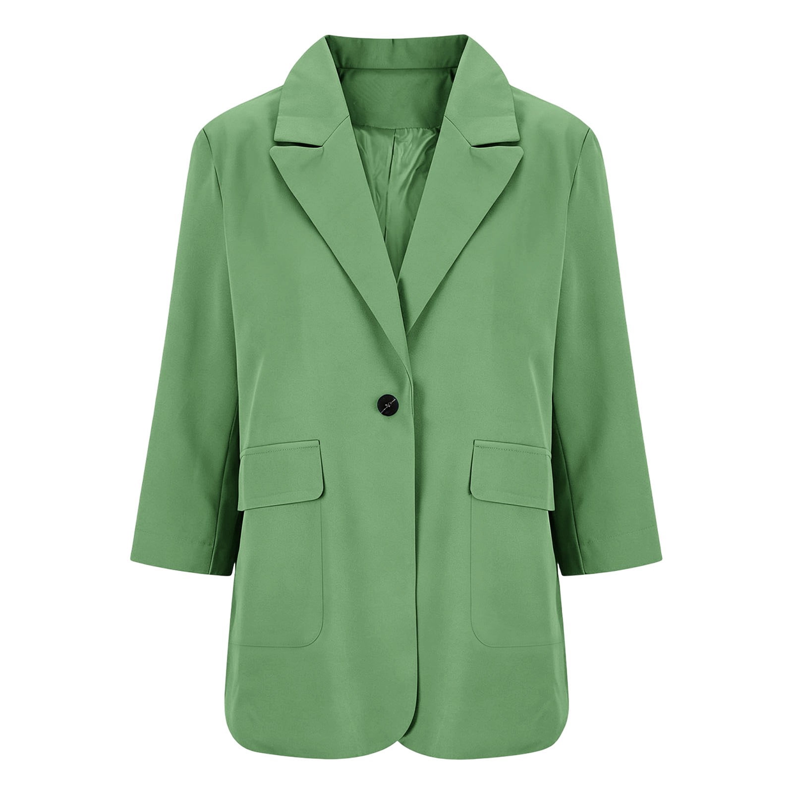 Vinsonshop Women's Business Casual Blazers 3/4 Sleeve Suit Jackets ...