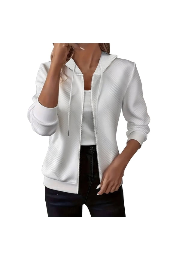 Women's Cable Knit Bomber Jacket Zip Up Long Sleeve Casual Cardigan Lightweight Textured Sweater Coat Fall Winter Fashion Outerwear with Ribbed Hem and Cuffs (S-XXL)