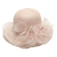 thumbnail image 1 of Vinsonshop Women's Organza Church Fascinator Bridal Tea Party Wedding Hat Beige, 1 of 2