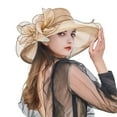 thumbnail image 1 of Vinsonshop Women's Organza Church Fascinator Bridal Tea Party Wedding Hat Coffee, 1 of 6