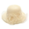 thumbnail image 1 of Vinsonshop Women's Organza Church Kentucky Derby Fascinator Bridal Tea Party Wedding Hat Yellow, 1 of 2