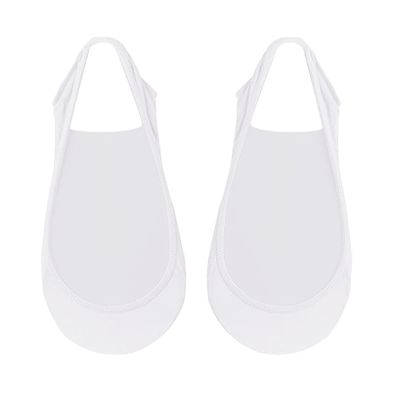 Vinsonshop Women's Padded Slingback Socks Metatarsal Cushion Half Socks Toe Covers Mules White One Size