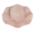 thumbnail image 1 of Vinsonshop Women’s Upf 50 Sun Hat – Wide Brim Straw Floppy Beach Hat, Foldable Packable Travel Cap Pink, 1 of 3