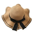 thumbnail image 1 of Vinsonshop Women’s Wide Brim Straw Sun Hat Upf 50 – Floppy Beach Hat, Foldable Packable for Travel Khaki 1, 1 of 3