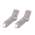 thumbnail image 1 of Vinsonshop Womens Fuzzy Socks Plush Socks Cute Socks Fuzzy Slipper Socks Crew Socks for Women Thermal Socks House Socks for Women Indoor Gray, 1 of 3