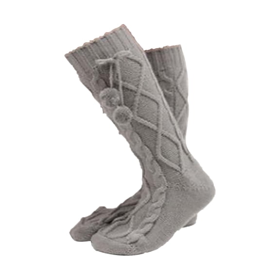 Vinsonshop Womens Knee High Socks Sweater Socks for Women Knit Socks Boot Socks Knee High Knee High Knit Socks Soft Socks Long Socks for Women Dark Gray One Size