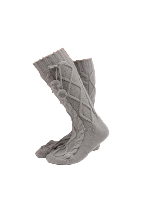 Womens Knee High Socks Sweater Socks for Women Knit Socks Boot Socks Knee High Knee High Knit Socks Soft Socks Long Socks for Women Dark Gray One Size