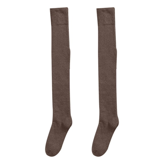 Vinsonshop Womens Knee High Socks Sweater Socks for Women Knit Stockings Long Stockings for Women Knee High Knit Socks Slouchy Socks for Women Winter Socks for Women Coffee One Size