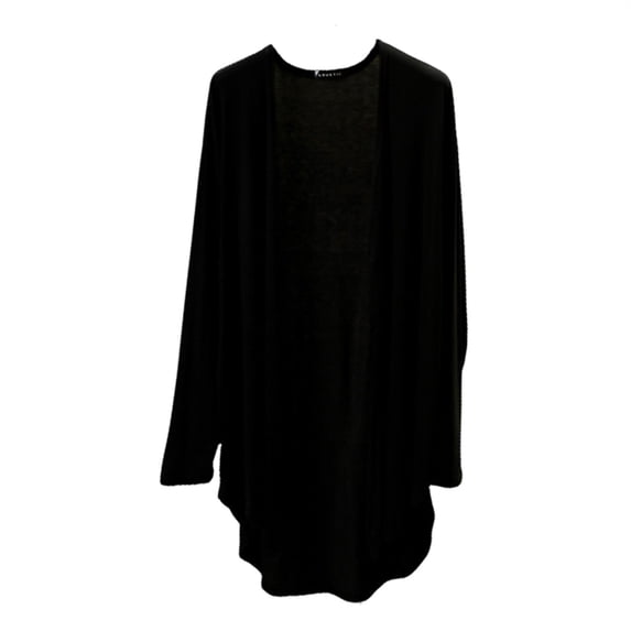 Vinsonshop Womens Lightweight Cardigan Long Sleeve Open Front Flowy Duster Cardigans High Low Draped Hem Summer Thin Cardigan Tunic Tops Black XL