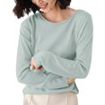 thumbnail image 1 of Vinsonshop Womens Long Sleeve Crewneck Sweaters Casual Ribbed Knit Pullover Tops Basic Jumpers Fall Clothes Winter Warm Layering Tee Mint Green XL, 1 of 9