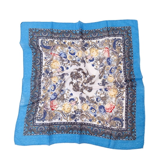 Vinsonshop Womens Muslim Hijab 27.5 Inch Square Scarf Printed Islamic Headscarf Soft Hair Wrap Paisley Bandana Lightweight Neck Scarf D One Size