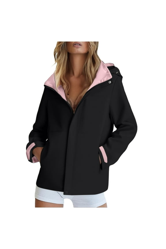 Womens Rain Jacket Soft Shell Jackets Womens Rain Coat Womens Waterproof Rain Jacket Womens Zip Up Jacket Hiking Jacket Women Waterproof Windbreaker Jacket Women Black 3XL