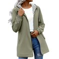 thumbnail image 1 of Vinsonshop Womens Rain Jacket Womens Rain Jacket with Hood Windbreaker Jacket Women Hiking Jacket Women Raincoats for Women with Hood Rain Coat Women's Raincoats Green L, 1 of 5