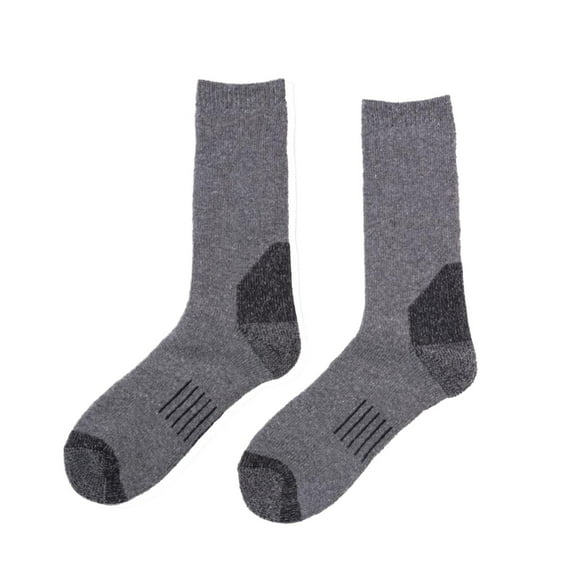 Vinsonshop Wool Socks Men Moisture Wicking Socks Men Wool Hiking Socks Men Thermal Wool Socks Warm Socks Wool Running Socks Winter Socks Dark Gray One Size
