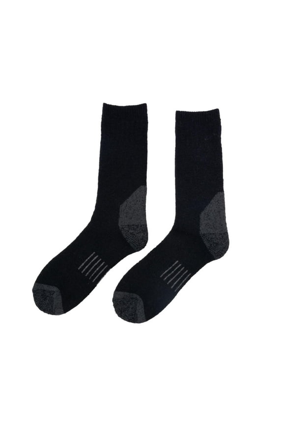 Wool Socks Mens Moisture Wicking Socks Wool Hiking Socks Men Thermal Wool Socks Warm Socks for Men Wool Running Socks Winter Socks for Men Black One Size
