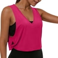 thumbnail image 1 of Vinsonshop Workout Tank Tops Woman, Large Armhole Tank Tops for Women Workout Sport Athletic Yoga Running Gym Loose Crop Sleeveless Shirts Hot Pink XXL, 1 of 7