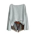 thumbnail image 1 of Vinsonshop linen shirts for women lightweight cotton gauze tops for women linen long sleeve shirt women Boho Gauze Tops soft fall travel outfits for women Light Gray XXL, 1 of 6