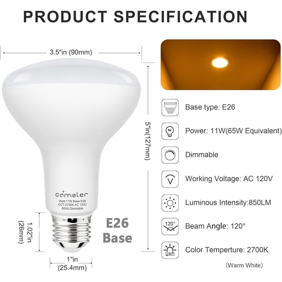 Vinta Style LED Light Bulbs, ST19 Edison Style Bulbs, Dimmable LED Bulbs, 60 Watt Replacement, Clear Glass, Warm Candle Light (2 Pack)