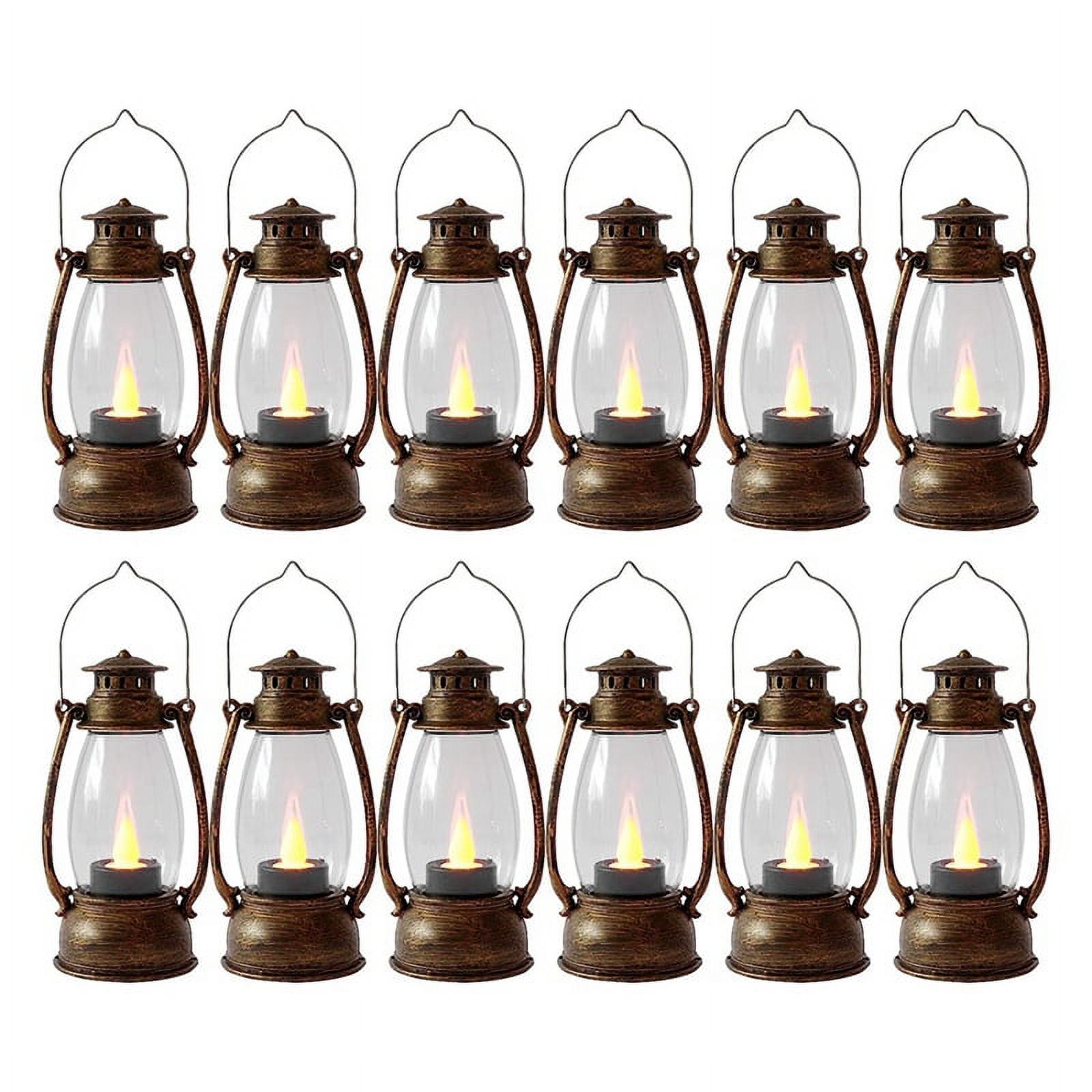 Vintag Candle Lanterns for Indoors 12Pcs Mini Lantern with Flicker ...