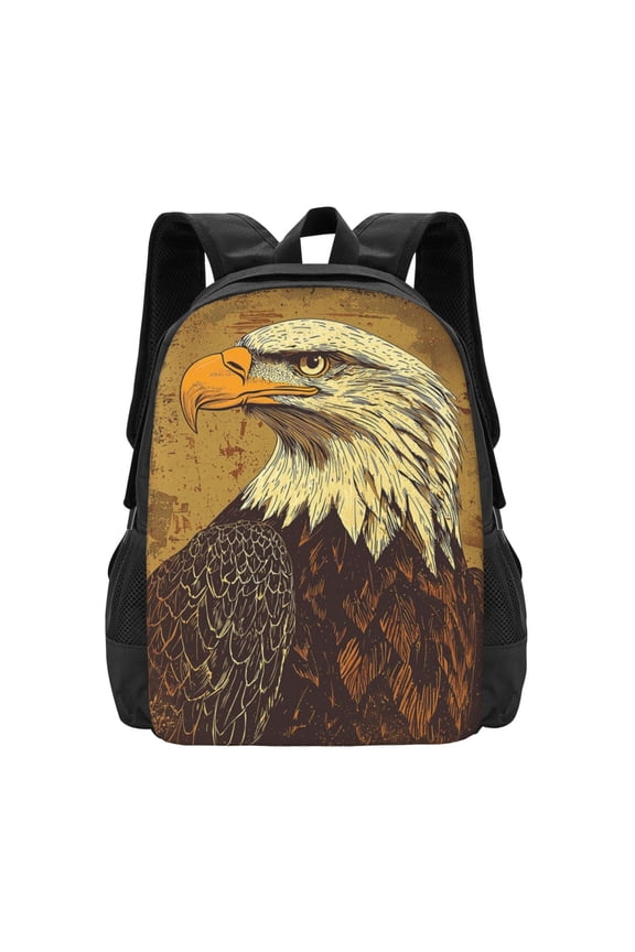 Vintag Eagle Backpack Lightweight Casual Backpacks Fashion Printed Daypack 16.5"