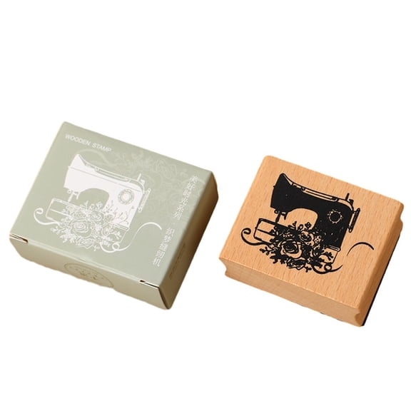Vintag Esewing Machine Birdcage Cat Wooden Rubber Stamps Set Diy Rubber Stamp For Card Making Scrapbooking