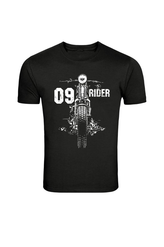 Vintage 09 Rider Motorcycle T-Shirt - Classic Biker Motorbike