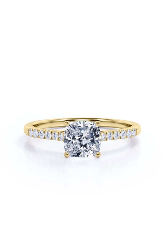 Vintage 1.1 carat cushion cut Moissanite Engagement Ring 925 Sterling Silver (Solid) Ring Size - 5 US