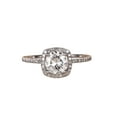 thumbnail image 1 of Vintage 1.25 Carat Man made diamond moissanite and Man made diamond moissanite Ring with 18k Gold Plating, 1 of 5