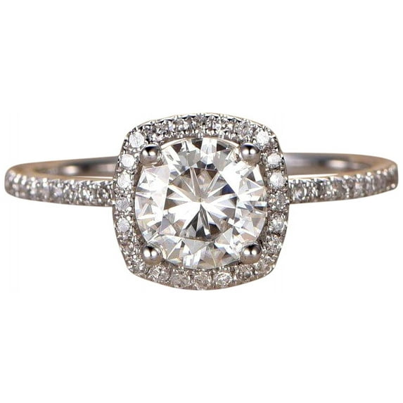 Vintage 1.25 Carat Man made diamond moissanite and Man made diamond moissanite Ring with 18k Gold Plating