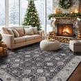 thumbnail image 1 of Vintage 10x14 Washable Area Rug: Large Living Room Rugs Indoor Soft Stain Resistant Carpet With Non-slip Backing For Bedroom Dining Farmhouse Low Pile Floor Mat King Size Bed (10x14 Black), 1 of 7